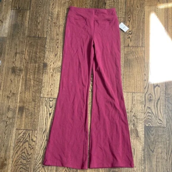 J. Crew Women's Burgundy Flared Track Pants NWT - Picture 1 of 5